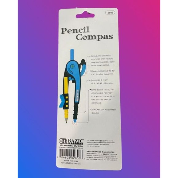 Bazic Pencil Compass - Pink - Picture 5 of 6